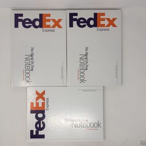FedEx Express The World On Time Hardcover Notebook 192 Pages Set of 3 NEW UNUSED